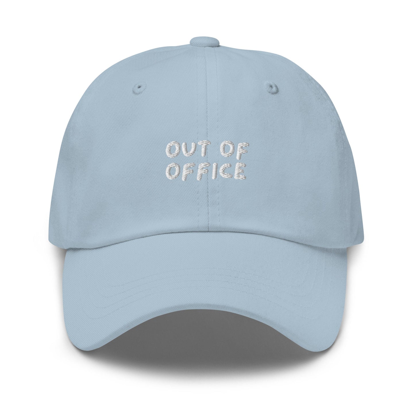 Out of Office Hat - Funny Work Gift - Corporate Business Gift - Vacation Hat - Cotton Embroidered Cap - Multiple Colors