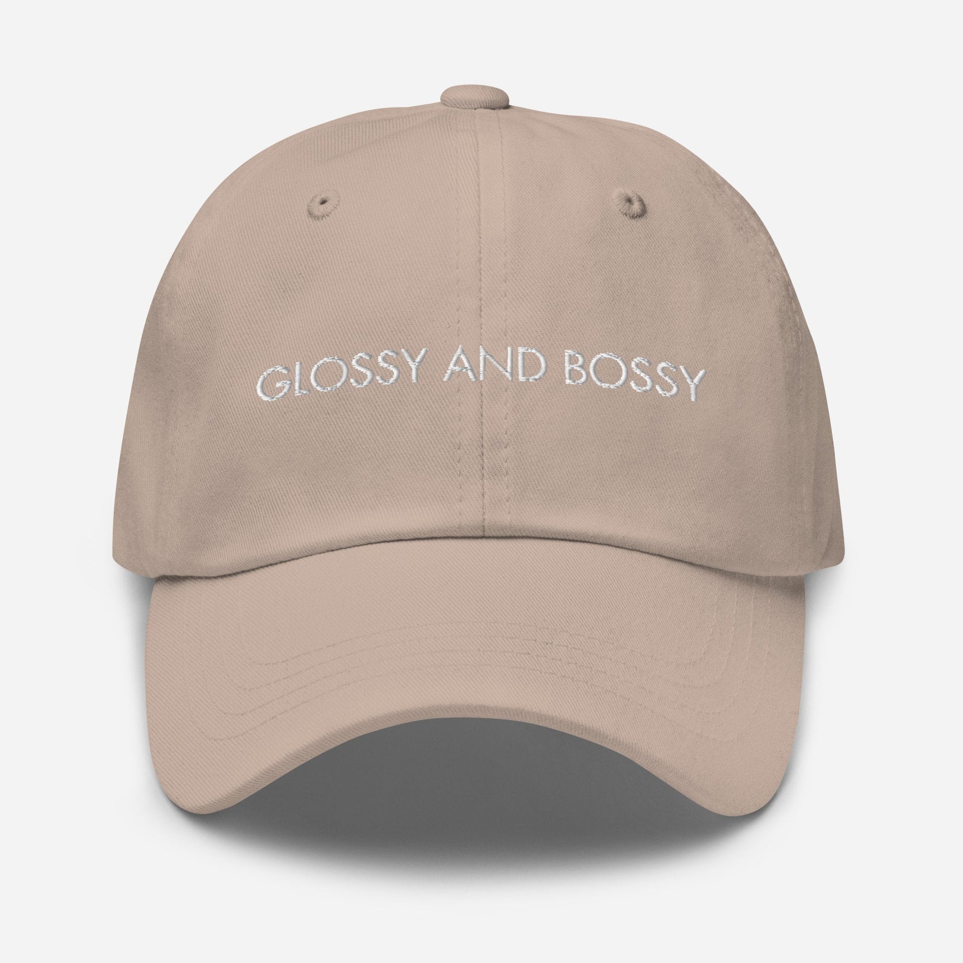 Glossy and Bossy Hat - Cotton Embroidered Cap - Multiple Colors