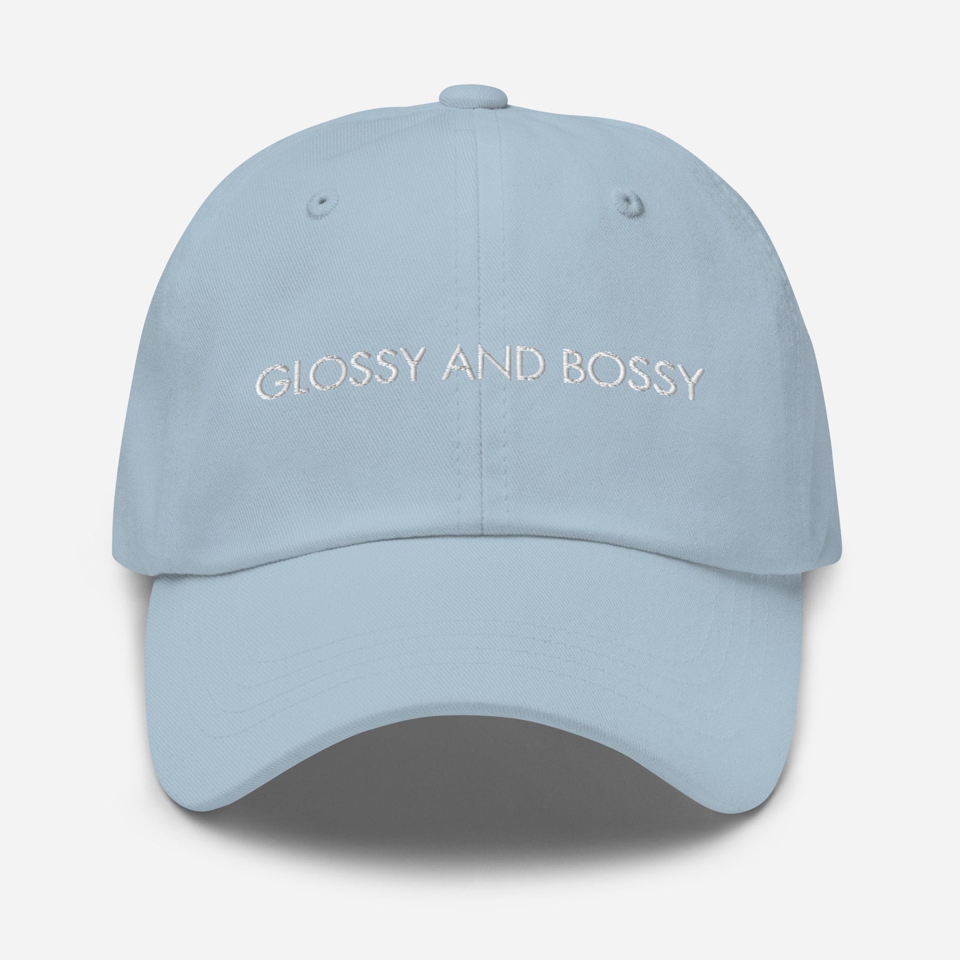 Glossy and Bossy Hat - Cotton Embroidered Cap - Multiple Colors