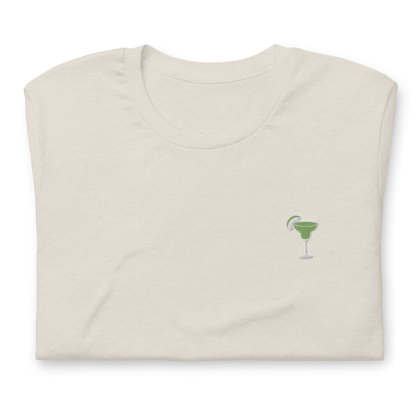 Margarita T Shirt - Gift for Tequila Cocktail Lovers - Minimalist Embroidered Shirt - Multiple Colours