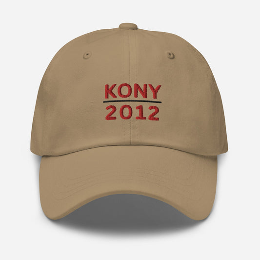 Kony 2012 Dad Hat - 2000's Documentary Scandal - Embroidered Cotton Cap - Evilwater Originals