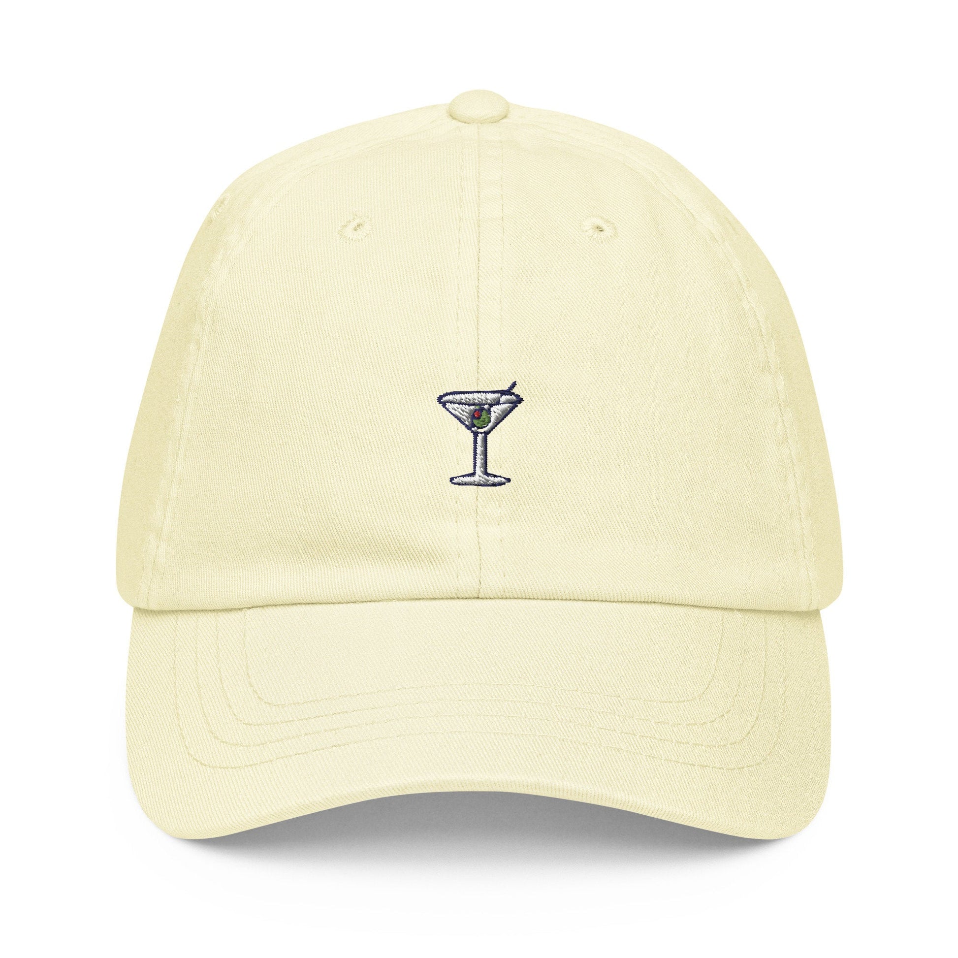 Martini Dad Hat - Gift for vodka gin cocktail lovers - Embroidered Cotton Cap - Evilwater Originals