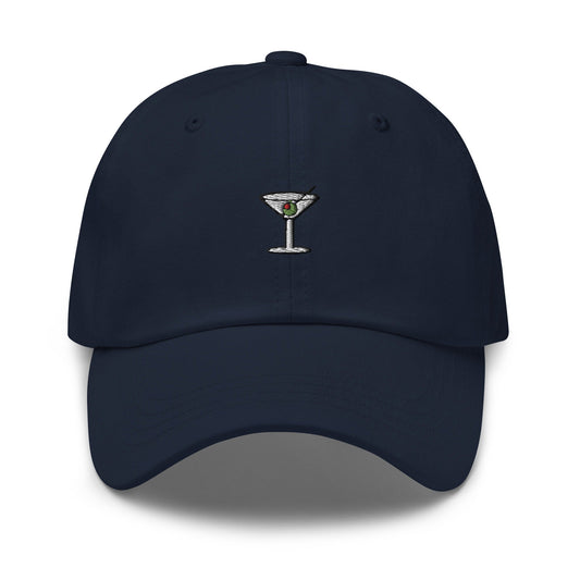 Martini Dad Hat - Primary ColorWay - Gift for vodka gin cocktail lovers - Embroidered Cotton Cap - Evilwater Originals