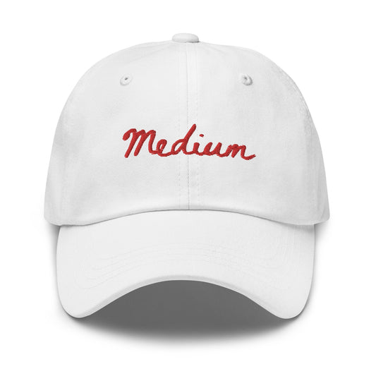 Medium Steak Dad Hat - Steak Doneness - Gift for Dads, bbq fans, steak lovers, carnivores - Minimalist Cotton Embroidered Cap
