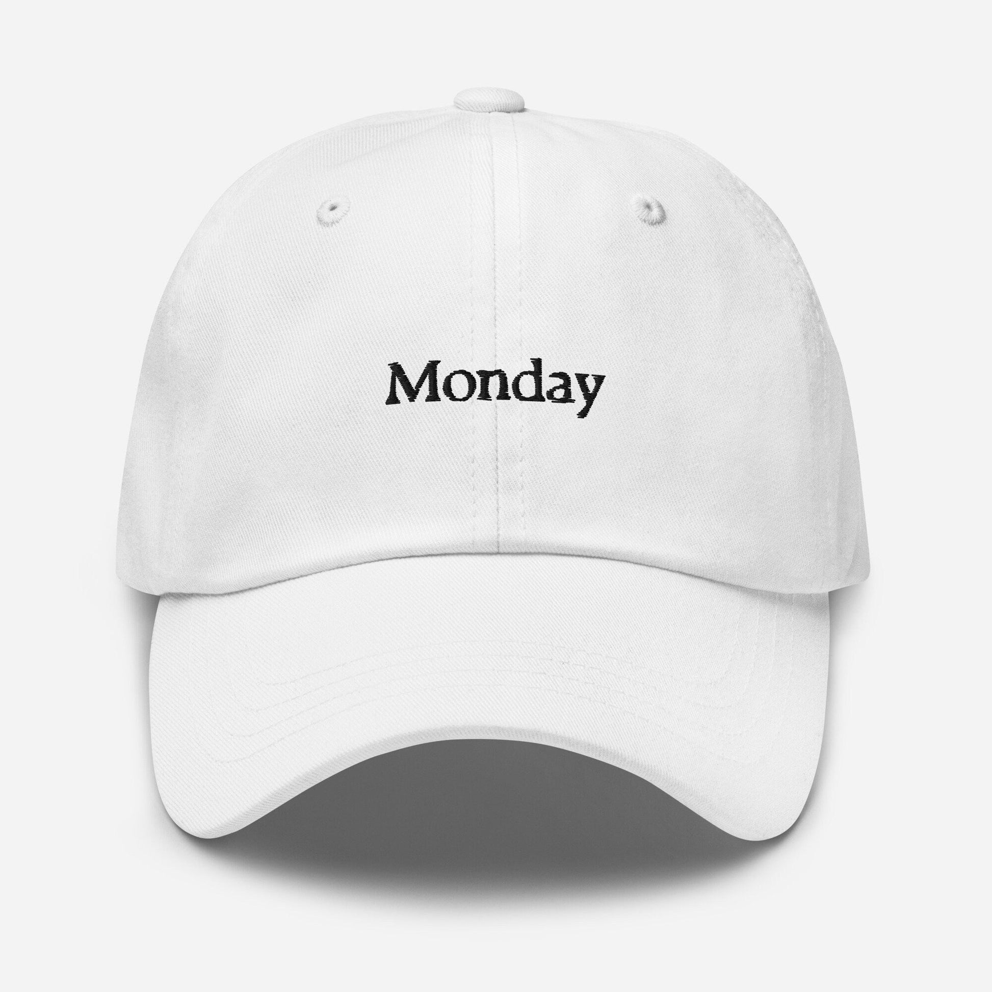 Monday Dad Hat - Daily Embroidered Cotton Cap - Evilwater Originals