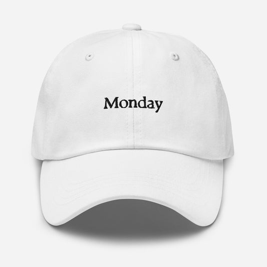 Monday Dad Hat - Daily Embroidered Cotton Cap - Evilwater Originals