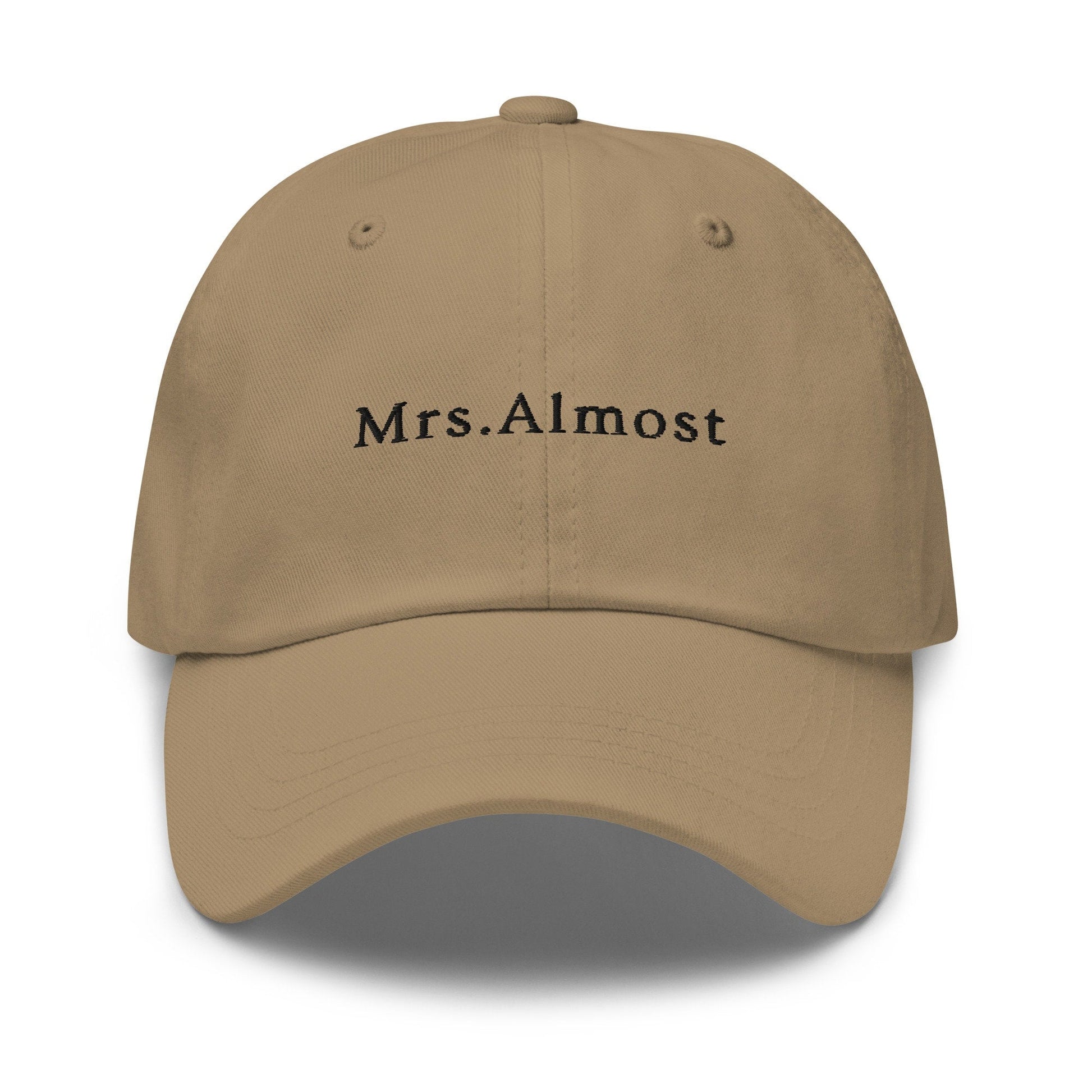 Mrs. Almost Hat - Wife, Fiancee, Girlfriend, Wedding, Wifey, Hen Party Hat, Bridal Shower, Bachelorette Gift - Cotton Embroidered Cap