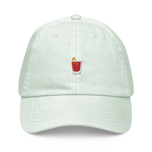 Negroni Pastel Dad Hat - Gift for cocktail lovers - Embroidered Cotton Cap