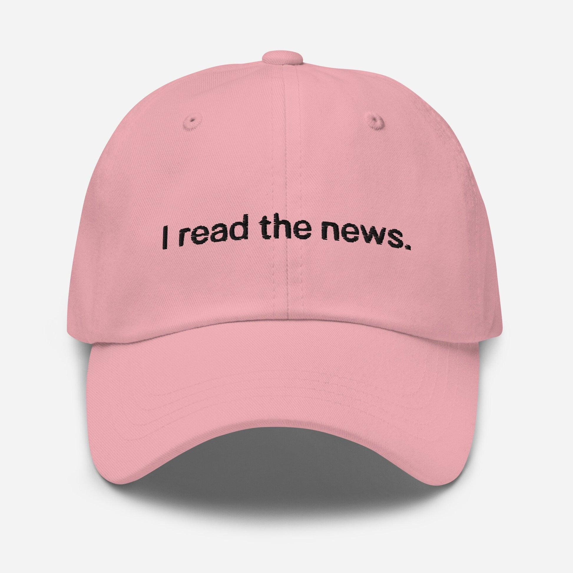 News Reader Dad Hat - Gift for magazine, newspaper and book lovers - Embroidered Cotton Cap - Evilwater Originals