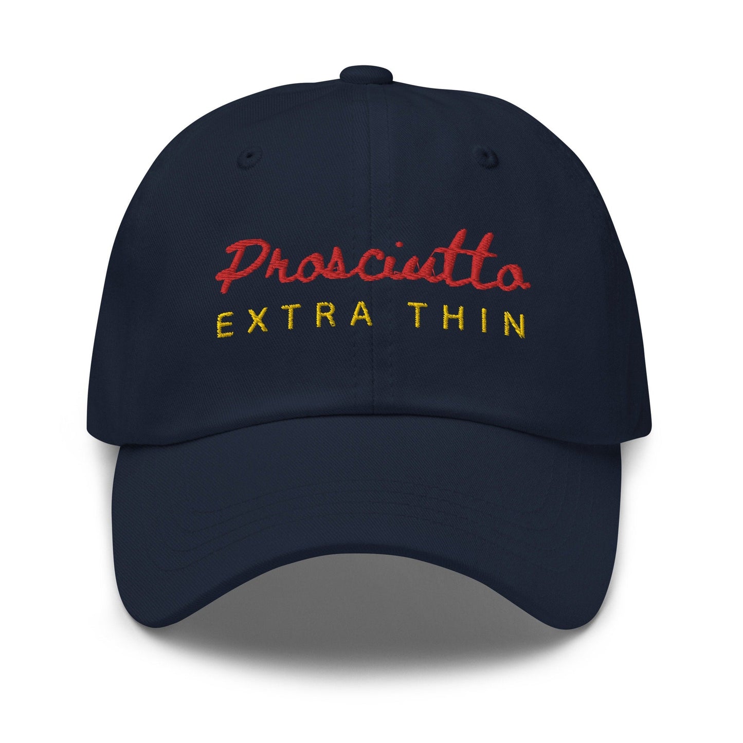 Prosciutto Dad Hat - Thinly Sliced Italian Ham Fans - Minimalist Cotton Embroidered Cap - Evilwater Originals