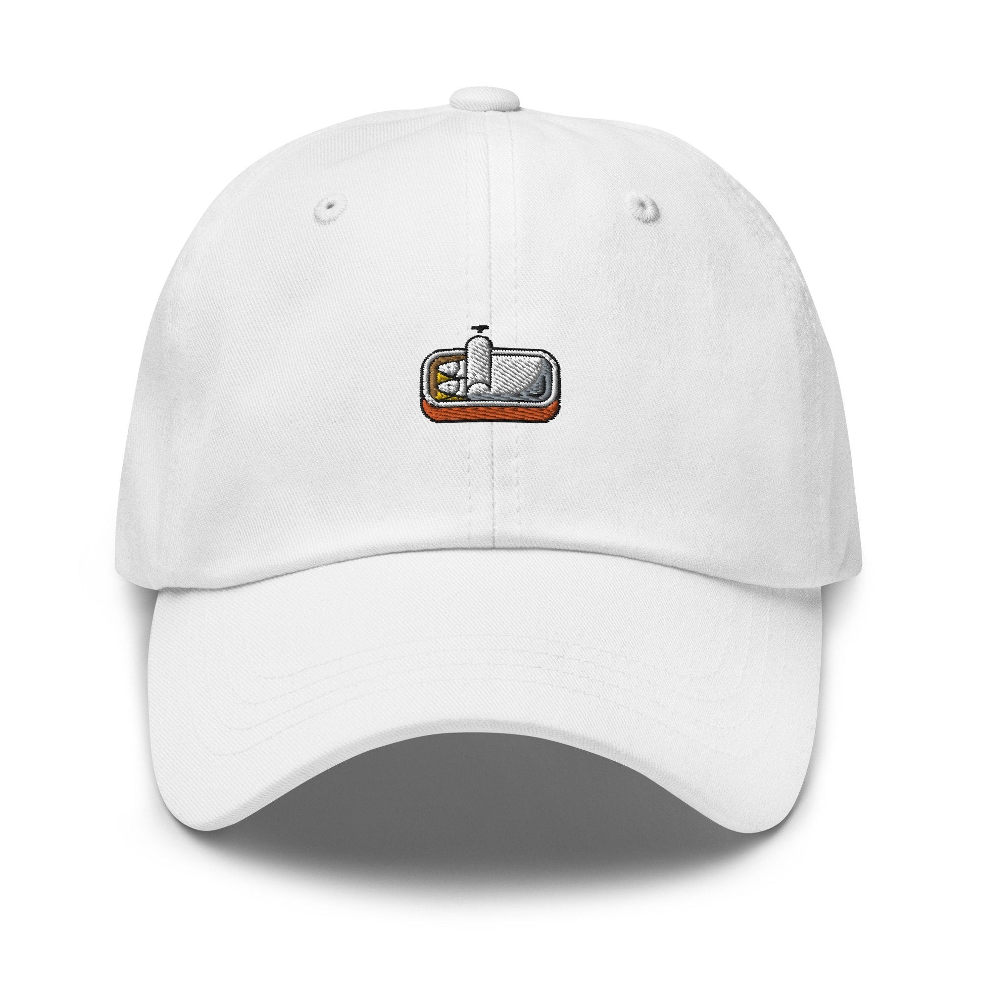 Sardine Dad Hat - Canned Fish Moment - Anchovy Fans - Seafood Lovers - Cotton Embroidered Cap - Multiple Colors - Evilwater Originals