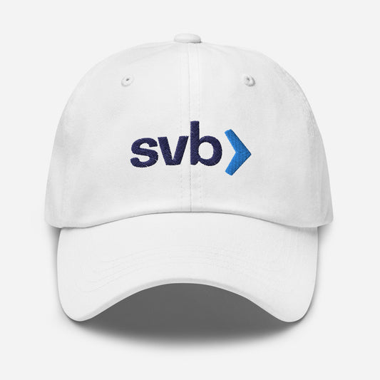 Silicon Valley Bank - Dad Hat - SVB Risk Management - Minimalist Embroidered Cotton Hat - Evilwater Originals