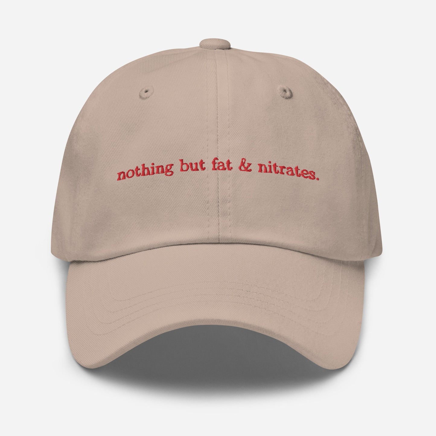 Sopranos Gabagool Hat - Meadow's Capocollo Health Tips - Embroidered Cotton Cap - Evilwater Originals