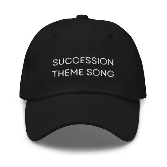 Succession Theme Song Hat - Minimalist Embroidered Cotton Cap - Evilwater Originals