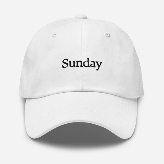 Sunday Dad Hat - Daily Embroidered Cotton Cap - Evilwater Originals