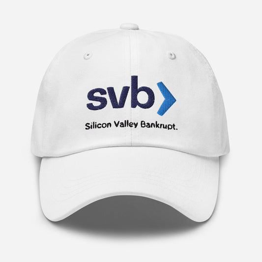 SVB Risk Management Dad Hat - Silicon Valley Bank - Minimalist Embroidered Cotton Hat - Evilwater Originals