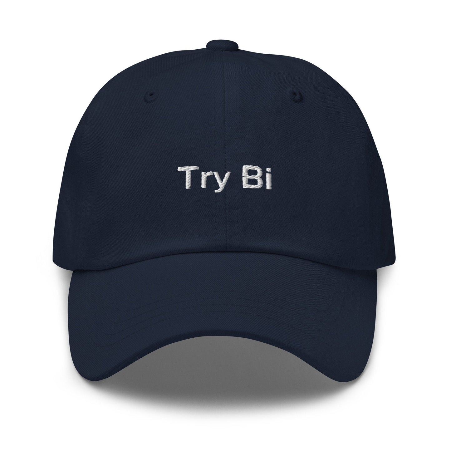 Try Bi Hat - Funny Bicurious Bisexual Pride embroidered Cap - Cotton - Evilwater Originals