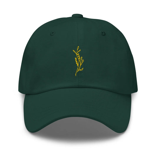 Wildflower Hat - Gift for flower loving gardeners - Minimalist Cotton Embroidered Cap - Evilwater Originals