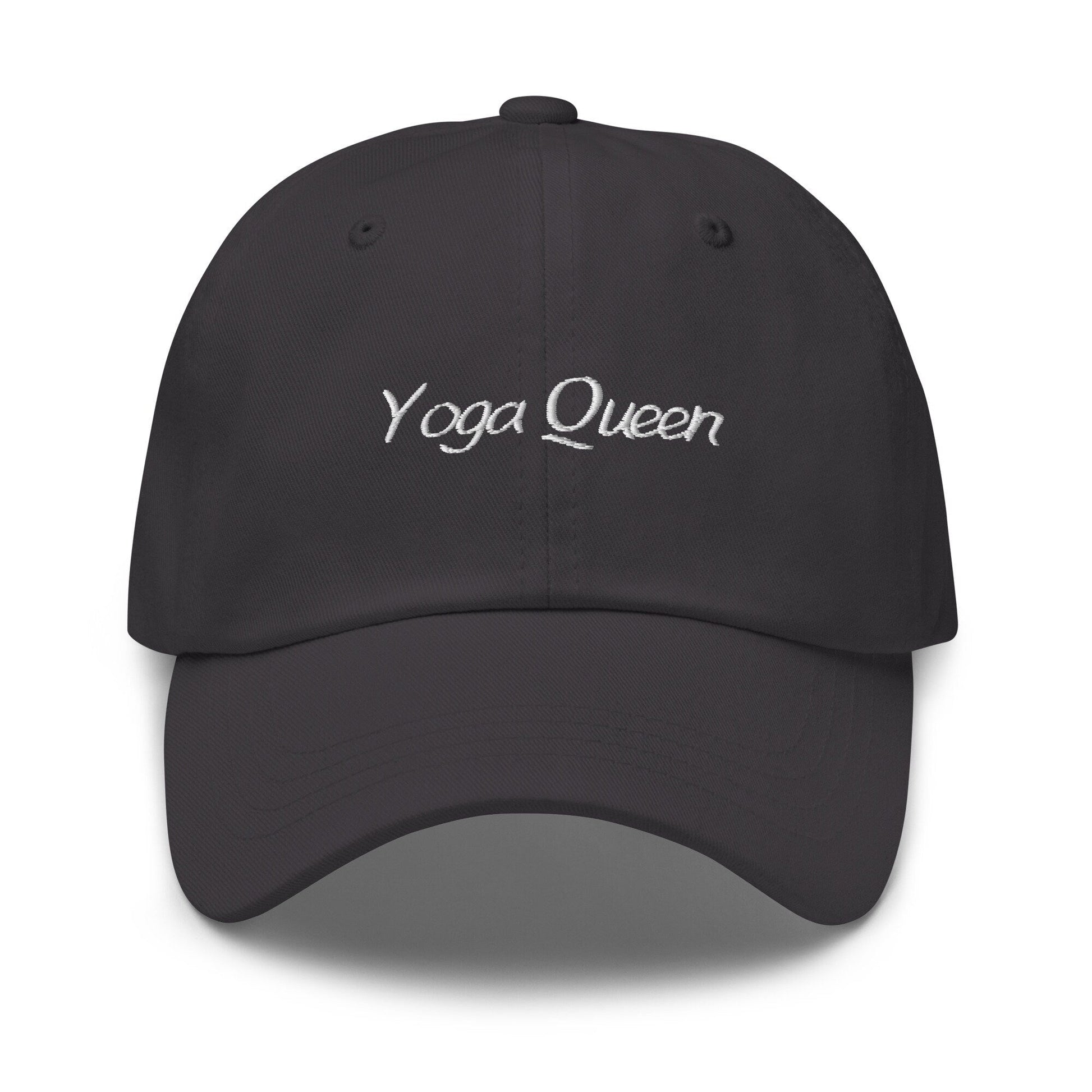 Yoga Queen Hat - Fitness, meditation & Mindfulness Gift - Minimalist Cotton Embroidered Cap - Evilwater Originals