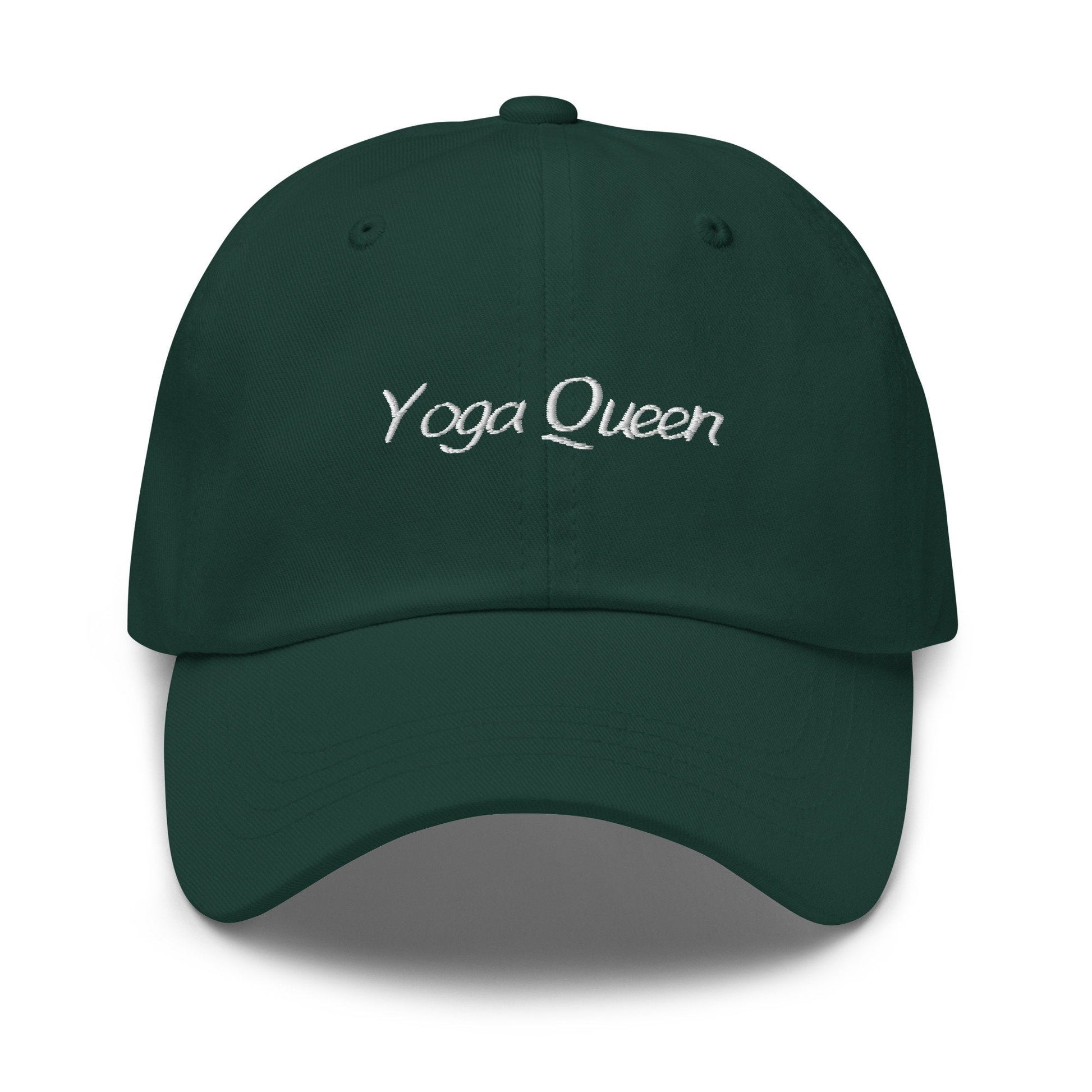 Yoga Queen Hat - Fitness, meditation & Mindfulness Gift - Minimalist Cotton Embroidered Cap - Evilwater Originals